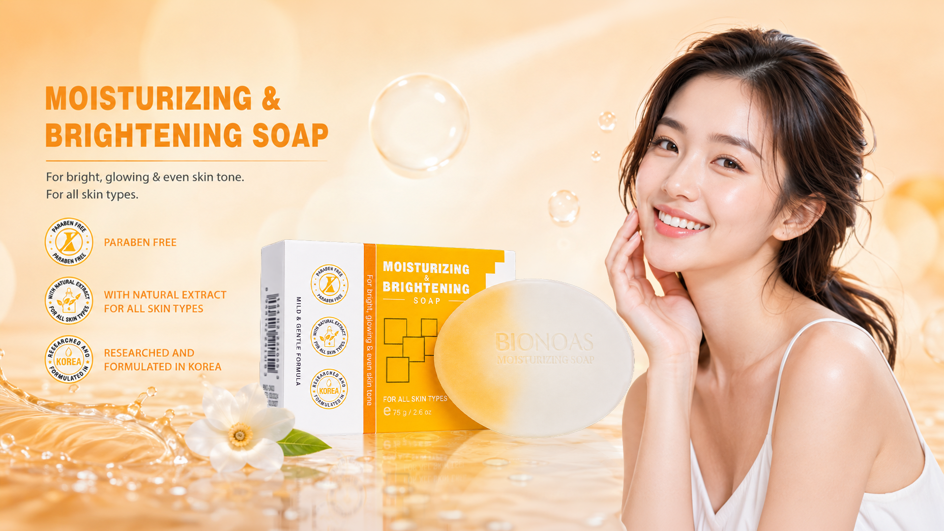 Bionoas moisturizing and brightening soap